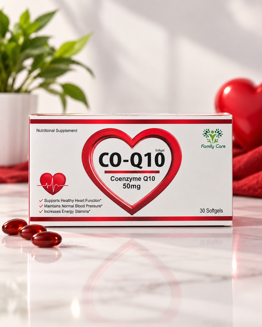 FamilyCare CoQ10 50mg Softgels | Coenzyme Q10 Supplement – 30 Softgels