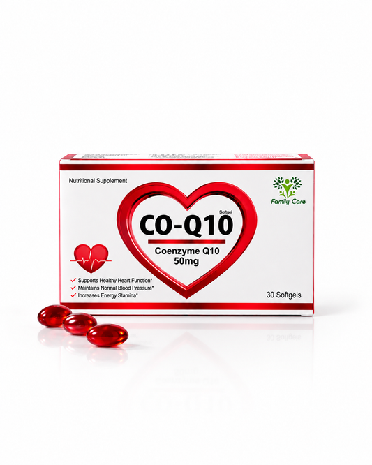 FamilyCare CoQ10 50mg Softgels | Coenzyme Q10 Supplement – 30 Softgels
