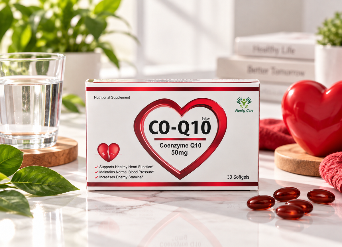 FamilyCare CoQ10 50mg Softgels | Coenzyme Q10 Supplement – 30 Softgels