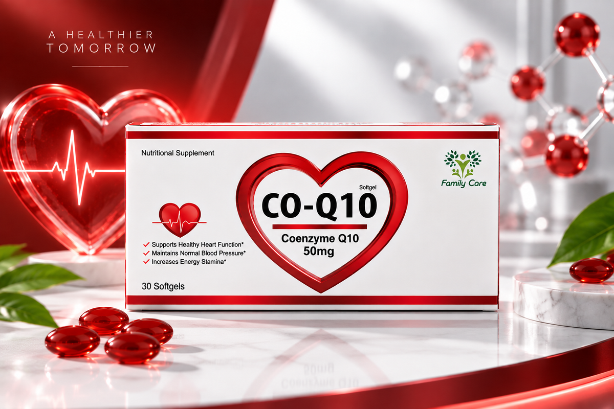 FamilyCare CoQ10 50mg Softgels | Coenzyme Q10 Supplement – 30 Softgels