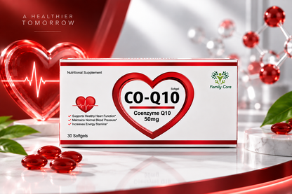 FamilyCare CoQ10 50mg Softgels | Coenzyme Q10 Supplement – 30 Softgels